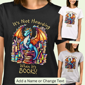 Lägg till Namn-text, dra utan skydd när det är Bok T Shirt