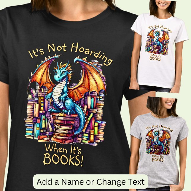 Lägg till Namn-text, dra utan skydd när det är Bok T Shirt (Skapare uppladdad)