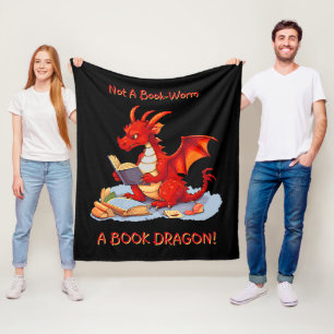 Lägg till Namn-text - inte en BookWorm A Bok-dram Fleecefilt