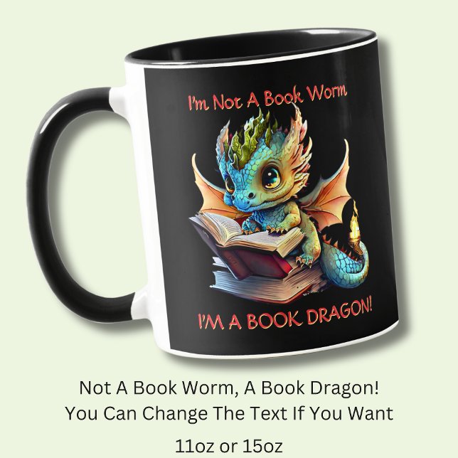 Lägg till Namn-text - inte en BookWorm A Bok-dram Mugg (Skapare uppladdad)