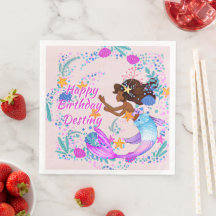 Lägg till Namn Text Sjöjungfru Rosa Mauve Aqua Par