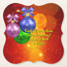 Lägg till Namn-textmatchande jul Underlägg Papper