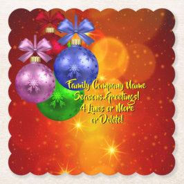 Lägg till Namn-textmatchande jul Underlägg Papper