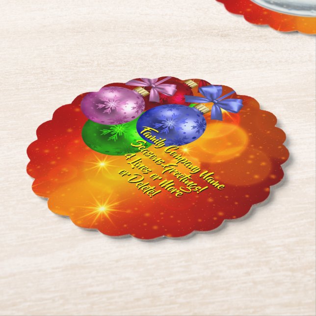 Lägg till Namn-textmatchande jul Underlägg Papper (Vinklad)