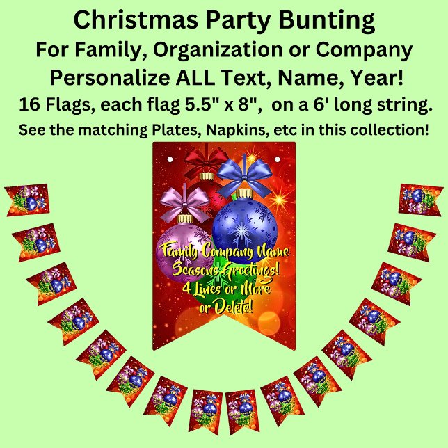 Lägg till Namn-textmatchande jul Vimplar (Skapare uppladdad)