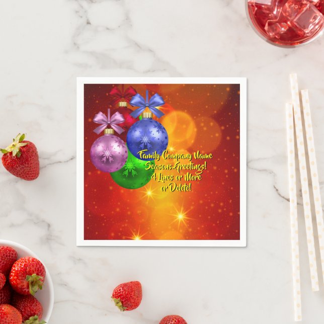 Lägg till Namn-textmatchande julklapp Pappersservett (Insitu)