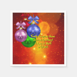 Lägg till Namn-textmatchande julklapp Pappersservett