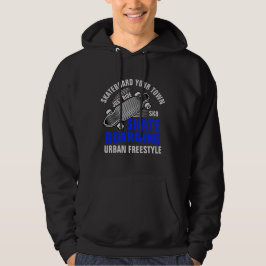 Lägg till Namn-textskateboard Freestyle Hoodie