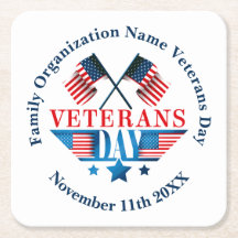 Lägg till Namn-textveterandagen Flagga Firande Par