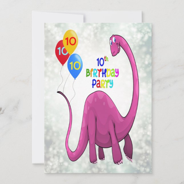 Lägg till namn, tionde Födelsedagsfesten Inbjudningar (Framsida)
