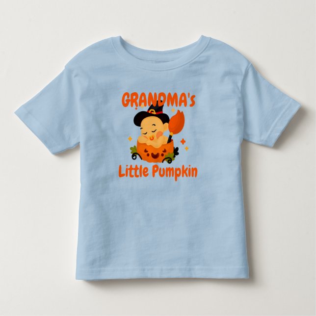 Lägg till Namn /Title Grandpas farmor Little Pumpk T Shirt (Framsida)