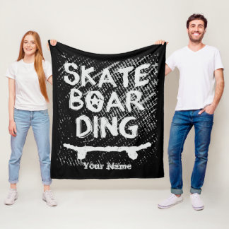 Lägg till Namn-utjämnad skateboarordning Fleecefilt
