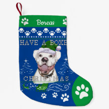 Lägg till Namn White Boxer Hund jul