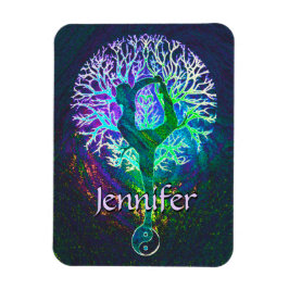 Lägg till Namn | Yoga Träd Magnet