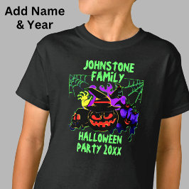 Lägg till Namnens redigeringstext Halloween fest å T Shirt