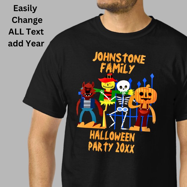 Lägg till Namnens redigeringstext Halloween fest å T Shirt (Skapare uppladdad)