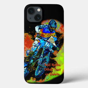 Lägg till namntext (eller ta bort) Motocross Dirt