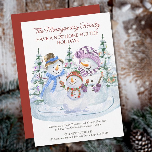 Lägg till nya Snögubbar hem för Helgdagarnas Flytt Meddelande (Skapare uppladdad)