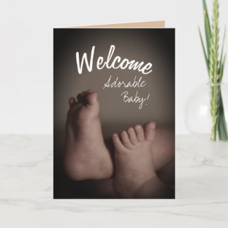 Lägg till Nyfödd bebis-gratulationskort för textma Kort