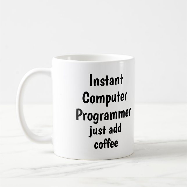 Lägg till offert för snabbdatorprogrammerare för R Kaffemugg (Vänster)