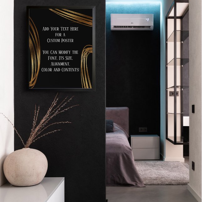 Lägg till Ovaler i Guld med skript, svart Poster (Skapare uppladdad)