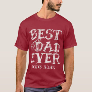 Lägg till Pappa NAMN CHALKBOARD BEST STEP PAPPA EV Tee
