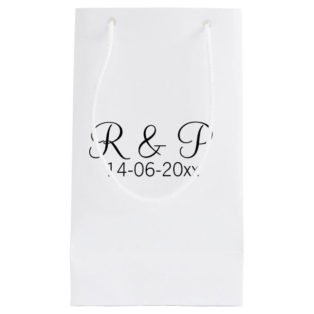 Lägg till parnamn monogram lägg till datum år bröl (Framsidan)