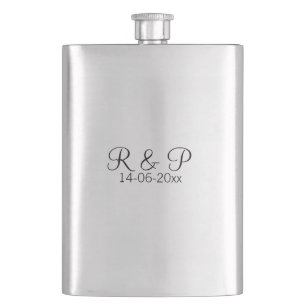 Lägg till parnamn monogram lägg till datum år bröl fickplunta