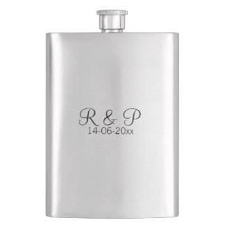 Lägg till parnamn monogram lägg till datum år bröl fickplunta