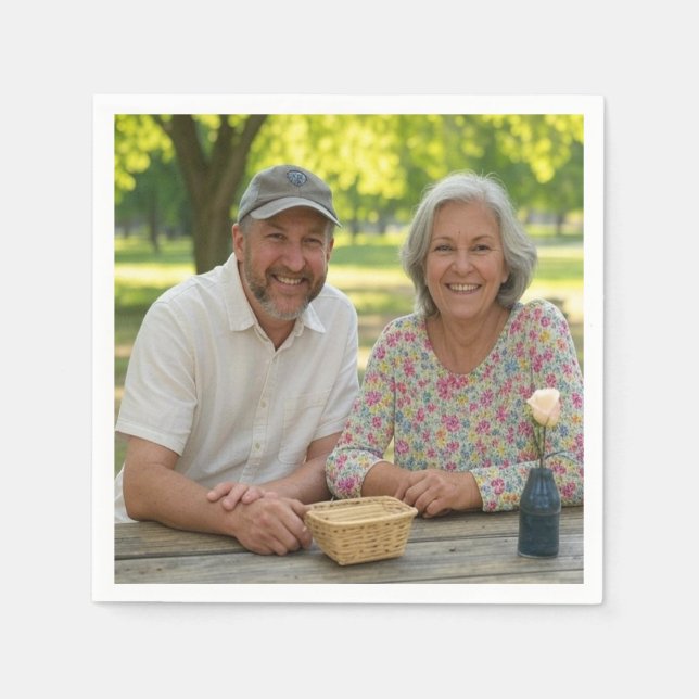 Lägg till pensionerad fotobeställning pappersservett (Framsidan)