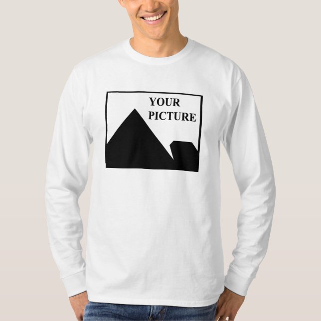 Lägg till Personlig Bild Business Company Namn T Shirt (Framsida)