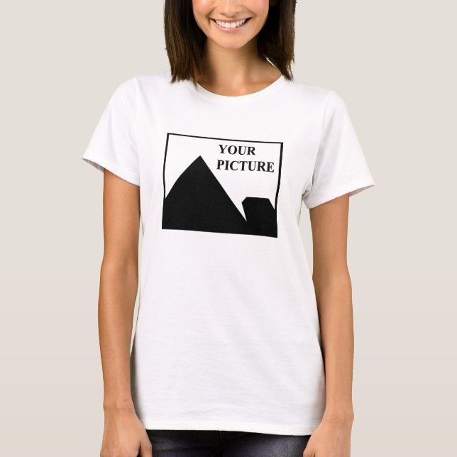 Lägg till Personlig Bild Business Company Namn T Shirt (Framsida)