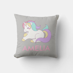 Lägg till Personligen Cute Unicorn i ditt namn Kudde