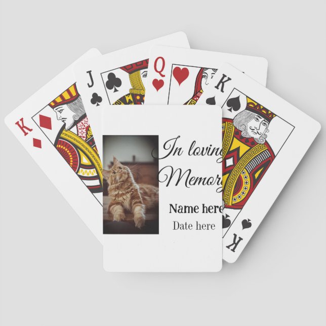 Lägg till pet namn i minnesminnet casinokort (Baksidan)