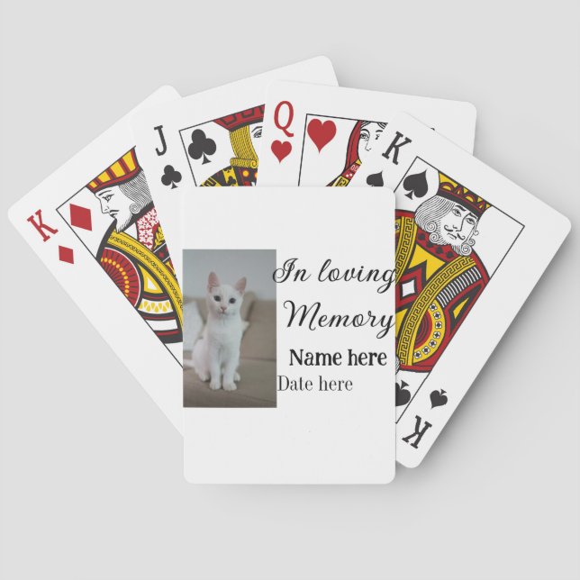 Lägg till pet namn i minnesminnet casinokort (Baksidan)