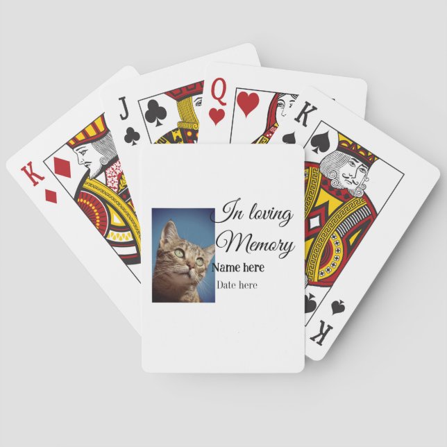 Lägg till pet namn i minnesminnet casinokort (Baksidan)