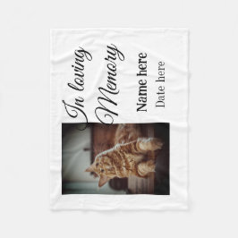 Lägg till pet namn i minnesminnet fleecefilt