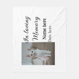 Lägg till pet namn i minnesminnet fleecefilt