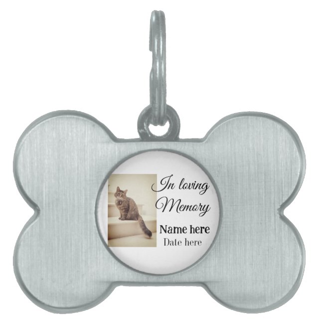 Lägg till pet namn i minnesminnet ID-bricka husdjur (Framsidan)