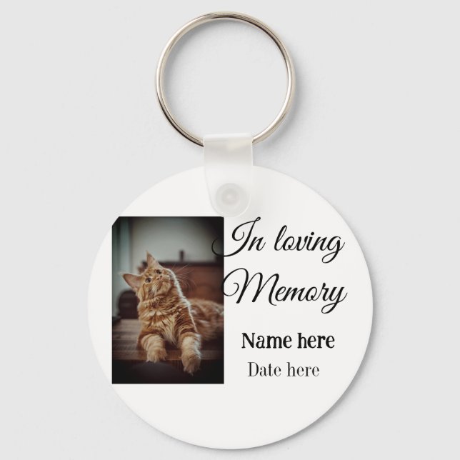 Lägg till pet namn i minnesminnet nyckelring (Framsida)