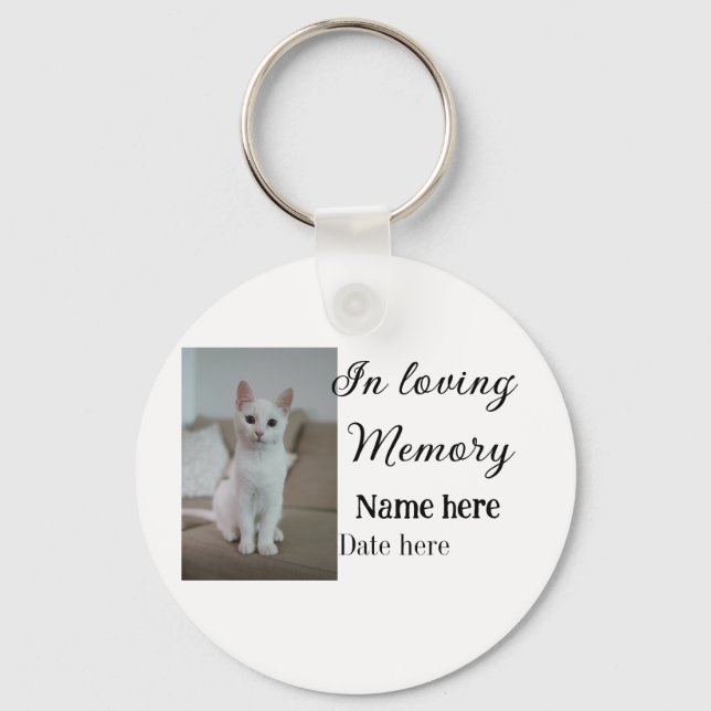 Lägg till pet namn i minnesminnet nyckelring (Framsida)