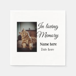 Lägg till pet namn i minnesminnet pappersservett