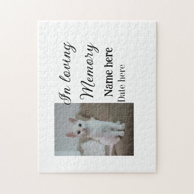 Lägg till pet namn i minnesminnet pussel (Vertikal)