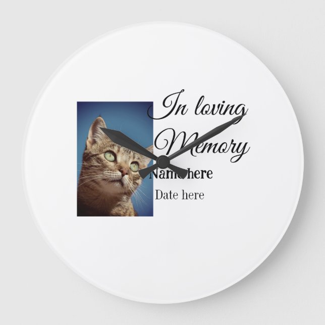 Lägg till pet namn i minnesminnet stor klocka (Framsida)