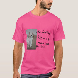 Lägg till pet namn i minnesminnet t shirt