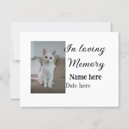 Lägg till pet namn i minnesminnet vykort