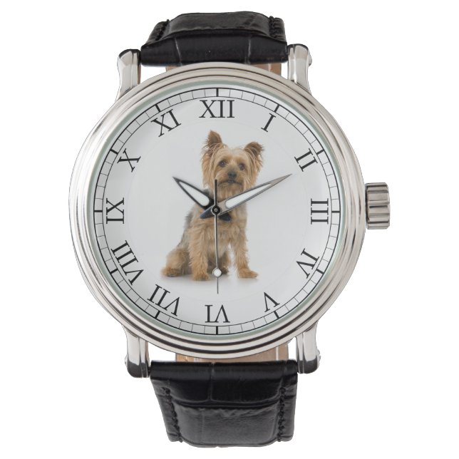 Lägg till Pets fotoljud i Hund Bild Armbandsur (Framsida)