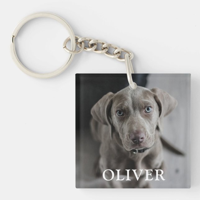Lägg till Pets Photo Anpassningsbar-Nyckelring (Framsidan)