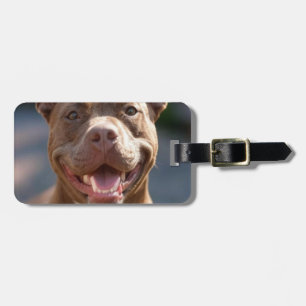 Lägg till Pit Bull Photo Customize Bagagebricka