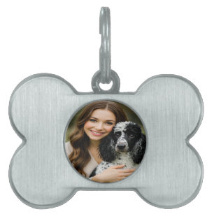 Lägg till Poddle-foto Anpassa Personalisera ID-bricka Husdjur